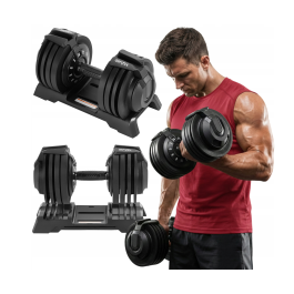 Регульована гантель 3–24 кг з системою швидкої зміни ваги Gymtek G-42792