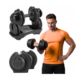 Регульована гантель 1,5–18 кг з системою швидкої зміни ваги Gymtek G-42791