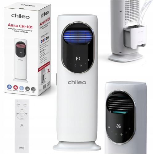 Колонний вентилятор CHILEO AURA CH-101 4-в-1 з охолодженням, обігрівом, зволоженням, УФ та пультом ДК