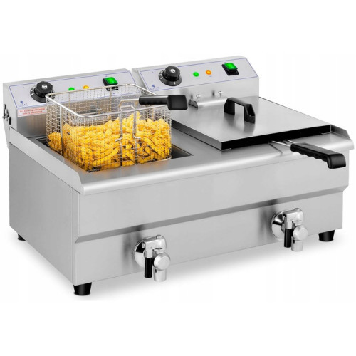 Двокамерна фритюрниця Royal Catering RCEF 13DB 26 л 6400 Вт Двокамерна фритюрниця Royal Catering RCEF 13DB 26 л 6400 Вт