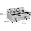 Двокамерна фритюрниця Royal Catering RCEF 13DB 26 л 6400 Вт Двокамерна фритюрниця Royal Catering RCEF 13DB 26 л 6400 Вт