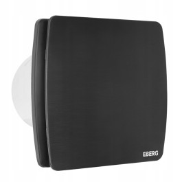 Вентилятор EBERG AXI 120B для ванної, чорний матовий, 160м3/год + заслінка