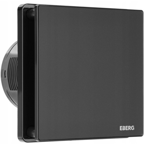 Вентилятор для ванної EBERG EVO BM 100 T скло, матово-чорний, ТАЙМЕР + заслінка Вентилятор для ванної EBERG EVO BM 100 T скло, матово-чорний, ТАЙМЕР + заслінка