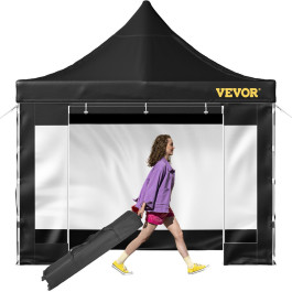 Складана альтанка VEVOR 3x3 м, 240 г, поліестер з ПВХ-покриттям, розсувна альтанка, 1,95-2,13 м, регульований намет для вечірок, садовий намет, пляжний намет для весіль або інших комерційних заходів