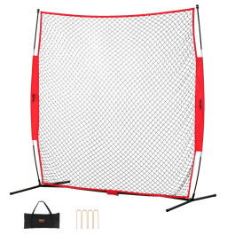 Захисна сітка VEVOR Barricade Backstop, 283 x 107 x 212 см Захисна сітка для видів спорту з м'ячем, портативне тренувальне обладнання з сумкою для перенесення, захисний екран для бейсболу, софтболу, лакросу, футболу та хокею