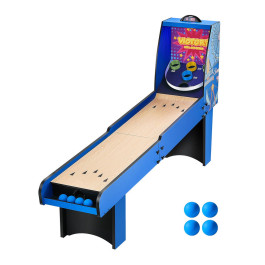 Ігровий стіл VEVOR Roll and Score Classic, 8 футів, з електронним лічильником рахунків, звуком та автоматичним поверненням кульок для ігрової кімнати для дорослих та всієї родини, 4 кульки в комплекті
