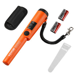 Металошукач VEVOR Pinpointer IP66 повністю водонепроникний металошукач глибина виявлення 5 см полювання за скарбами Propointer з 3 режимами звук/вібрація/звук + вібрація батарея 9V та оксамитовий чохол у комплекті