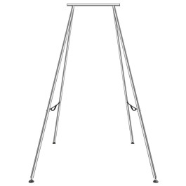 Рама для йоги VEVOR Aerial Yoga Frame 253 x 192 x 295 см, срібні гойдалки для йоги, підйомна стійка, гойдалки для йоги для використання в приміщенні та на вулиці, аксесуари для йоги, вантажопідйомність 250 кг, включаючи страхувальні мотузки та накладки на