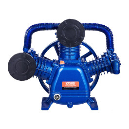 Повітряний компресор VEVOR, 10 к.с., 17,5 куб. футів/хв при 90 PSI, 3-циліндровий поршневий повітряний компресор з масляним змащуванням, двоступеневий чавунний V-подібний повітряний компресор з максимальним тиском 185 PSI