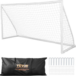 Професійні футбольні ворота VEVOR, 1 шт., 371 x 121,5 x 183 см, Вуличні футбольні ворота, Портативні футбольні ворота, Високоякісні вуличні настінні ворота для дорослих та дітей, Футбольні ворота, Садовий стадіон, Футбольні тренування