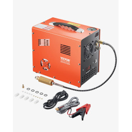 Повітряний компресор VEVOR PCP, компресор PCP для пневматичної зброї 4500 PSI/30 MPa з вбудованим перетворювачем та системою охолодження вентилятором, компресор з автоматичною зупинкою для пейнтболу DC12V/AC230V для пневматичної зброї, балон для підводног