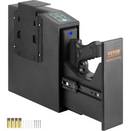 Настінний сейф для зброї VEVOR Gun Safe, 1 пістолетний сейф із відбитком пальця, ключем або паролем, холоднокатаний сталевий сейф для зброї, 320 x 255 x 95 мм, настінний сейф для зброї
