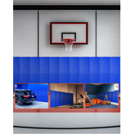 Настінна накладка для спортзалу VEVOR (180 x 60 x 5 см) Міцна на розрив, знімна піна високої щільності для кріплення на стіну баскетбольного майданчика, захисна накладка для підвалу, синя