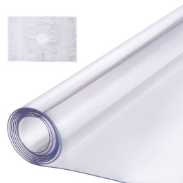 Пластикова скатертина VEVOR, 42" x 96", товщина 1,5 мм, прозорий захисний чохол для столу, прямокутний ПВХ-підкладка, водонепроникна та легка в догляді, чохол для столу, для офісу, комода, обіднього столу, тумбочки
